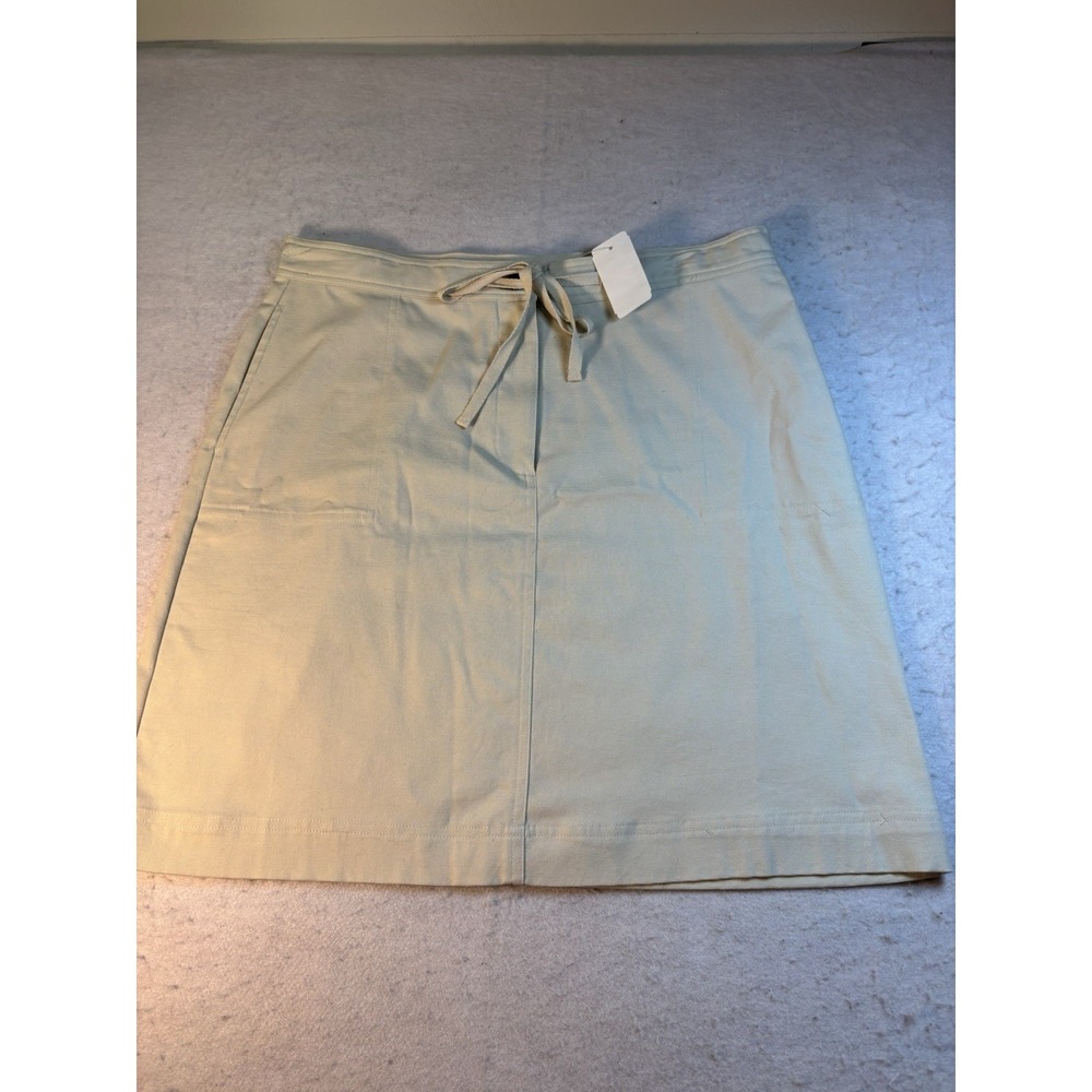 Christopher‎ Banks Khaki Skirt Women's Sz 10 Tie Front Pockets Career Casual NWT